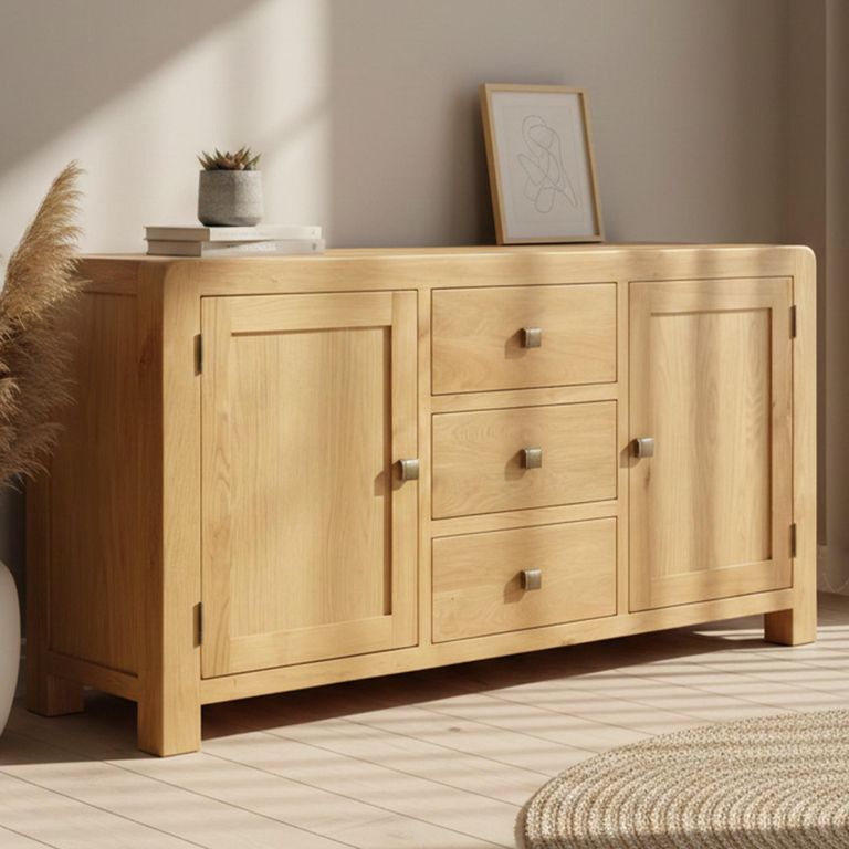 Curve Sideboard - Large 2 Door - 165cm - Oak