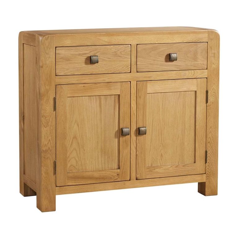 Curve Small Sideboard - 2 Door - 100cm - Oak