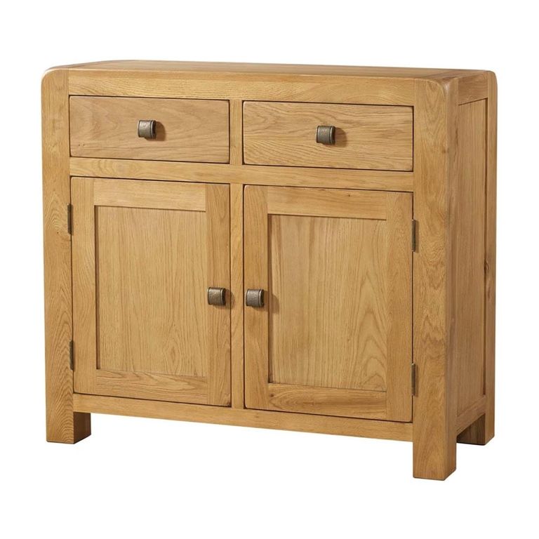 Curve Small Sideboard - 2 Door - 100cm - Oak