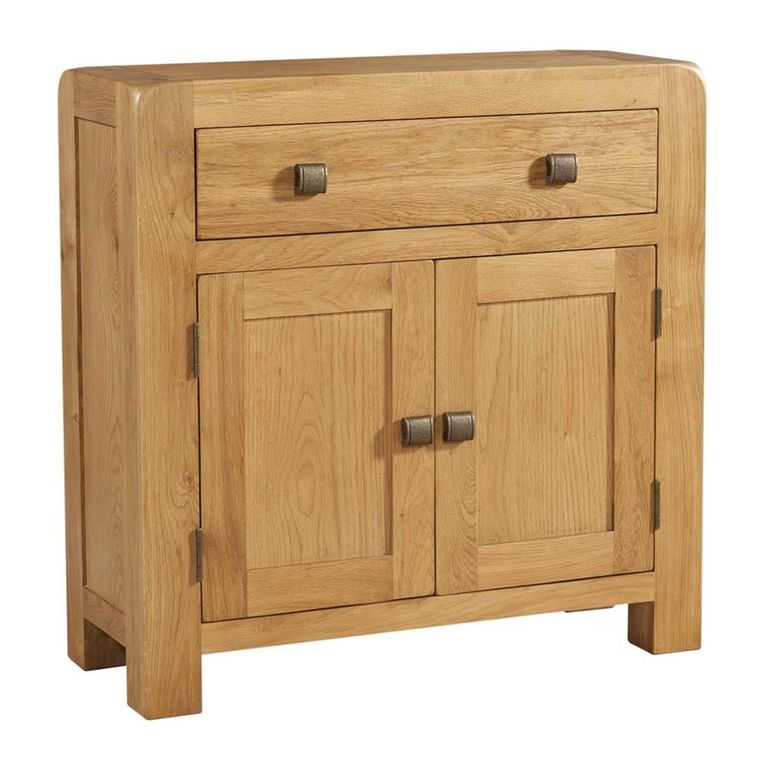 Curve Sideboard - Small 2 Door - 80cm - Oak