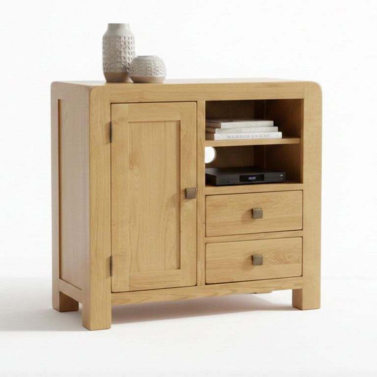 Curve Sideboard Media Unit - Oak