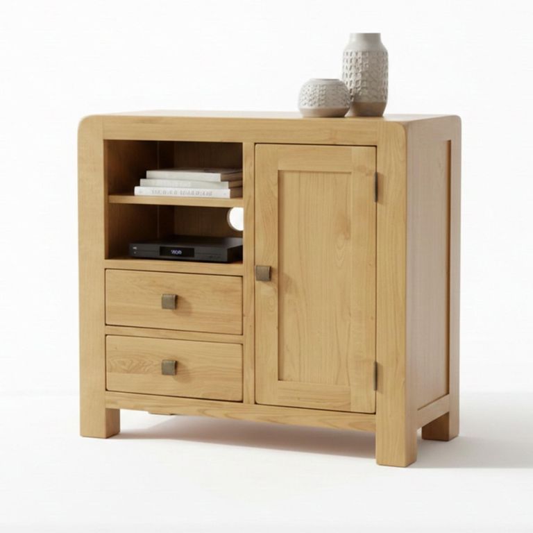 Curve Sideboard Media Unit - Oak