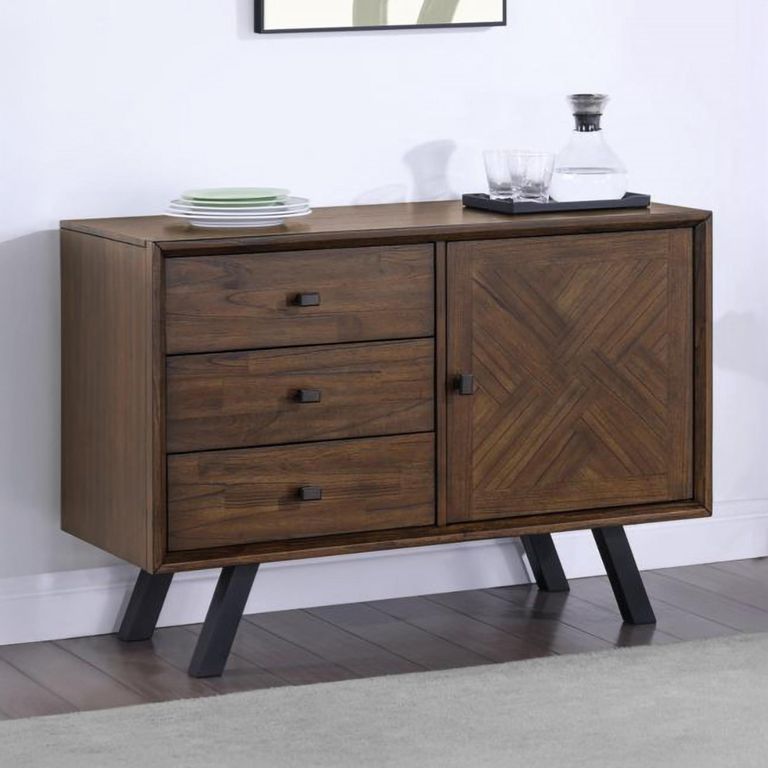 Nevada Small Sideboard - 111cm - Parquet Style Wood