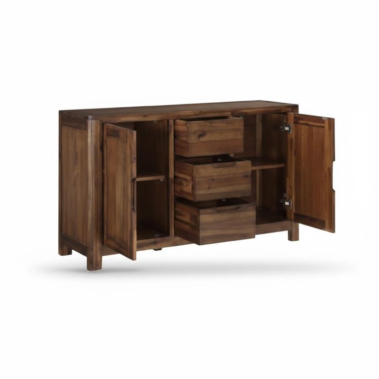 Monterey Medium Sideboard - 135cm - 2 Door - Acacia Wood