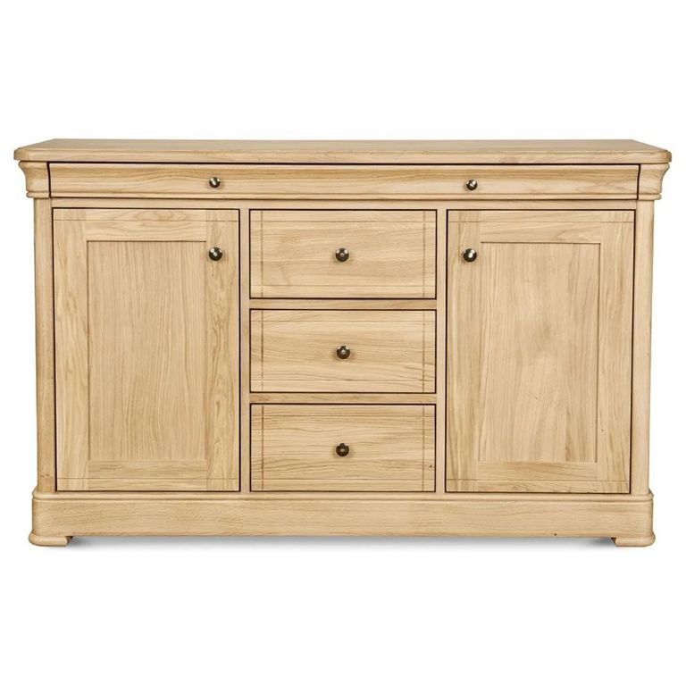 Moreno Wide Sideboard - 2 Door - 4 Drawer - Oak