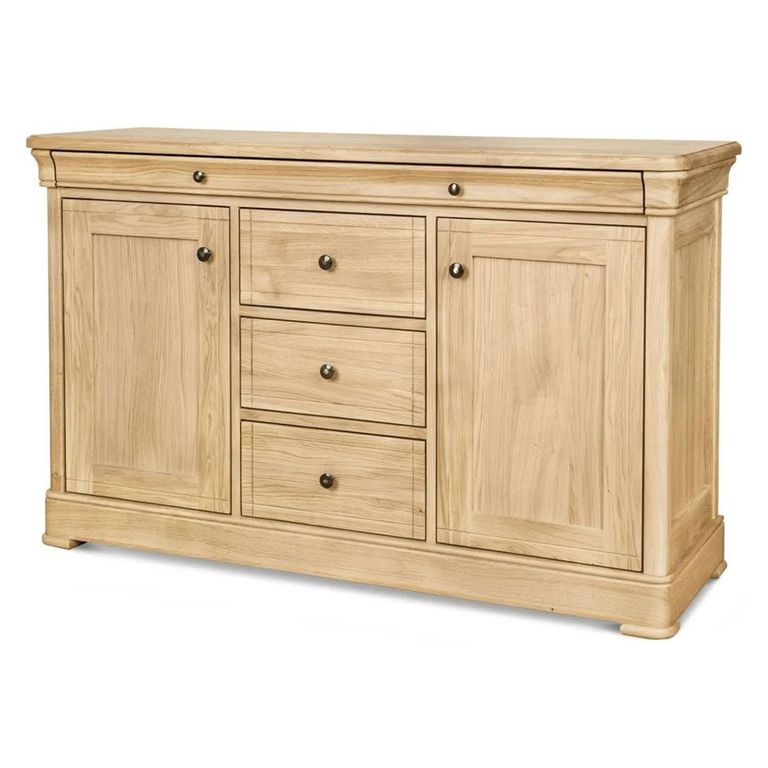 Moreno Wide Sideboard - 2 Door - 4 Drawer - Oak
