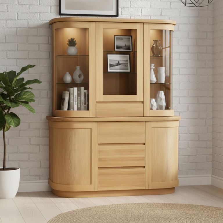 Sorento Medium Sideboard - 3 Drawer - Oak