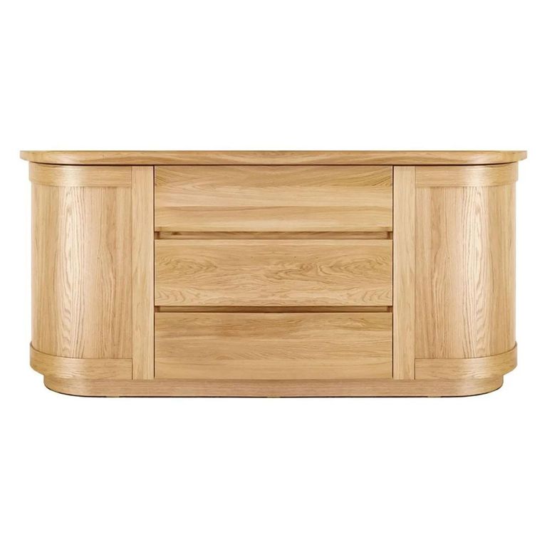 Sorento Wide Sideboard - 3 Drawer - Oak