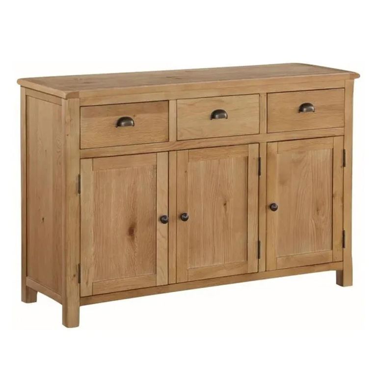 Clearance - Kilmore Medium Sideboard - 120cm - 3 Door - Oak - A438