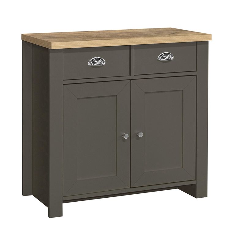 Highgate Small Sideboard - 2 Door - Dark Grey Painted