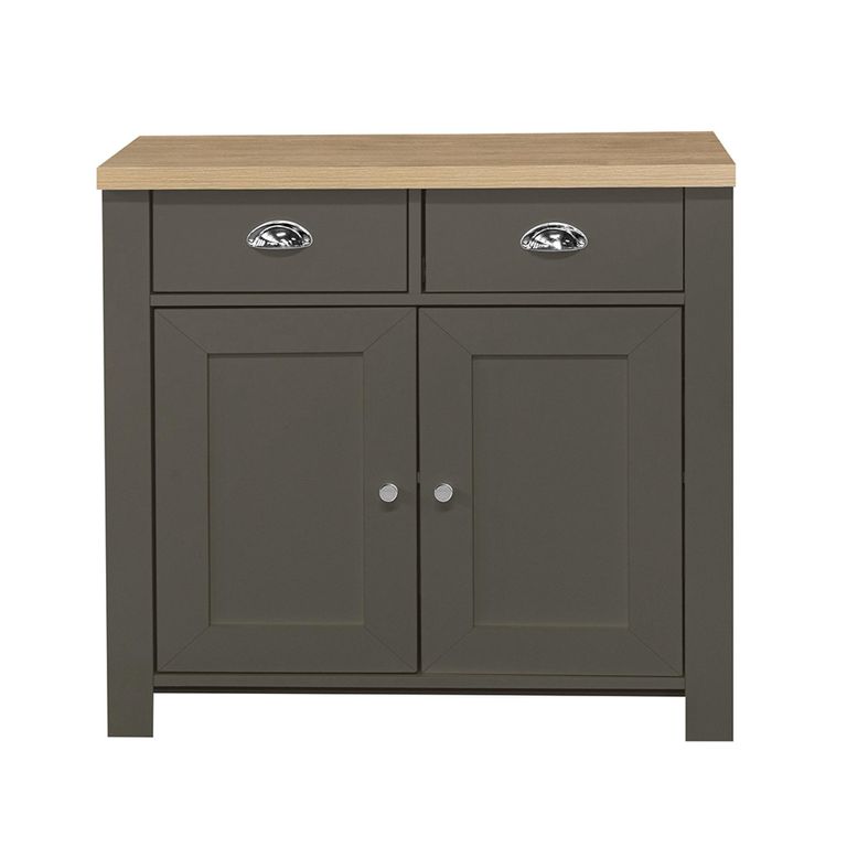 Highgate Small Sideboard - 2 Door - Dark Grey Painted