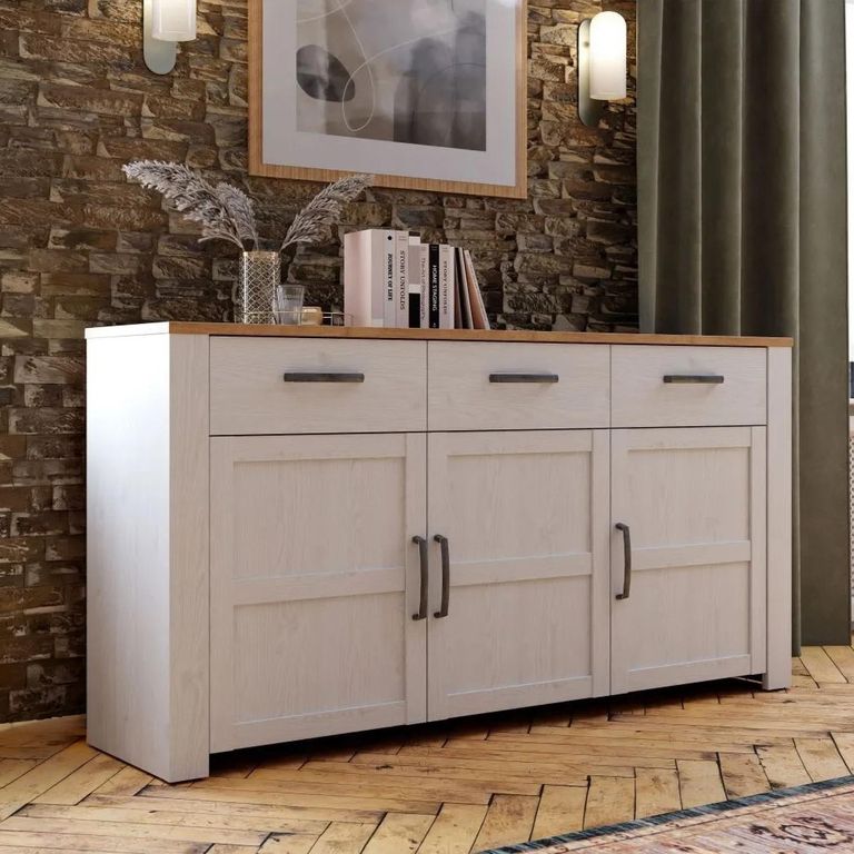 Bohol Sideboard - 3 Door - 3 Drawer - Large - White