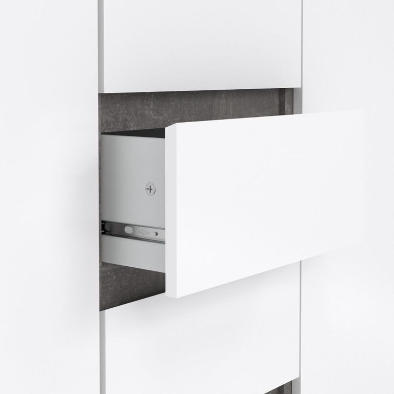 Naia Sideboard - 2 Door - 4 Drawer - Medium - Grey Concrete