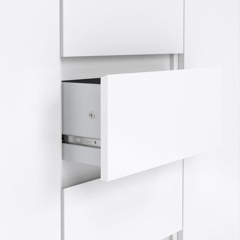 Naia Sideboard - 2 Door - 4 Drawer - Medium - White High Gloss