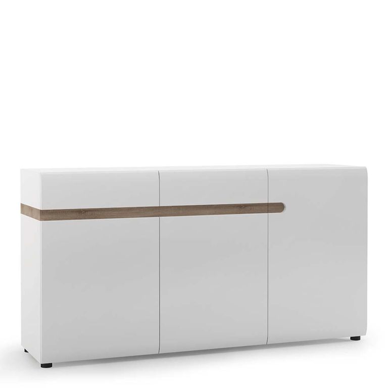 Chelsea Sideboard - 3 Door - 2 Drawer - Large - White High Gloss