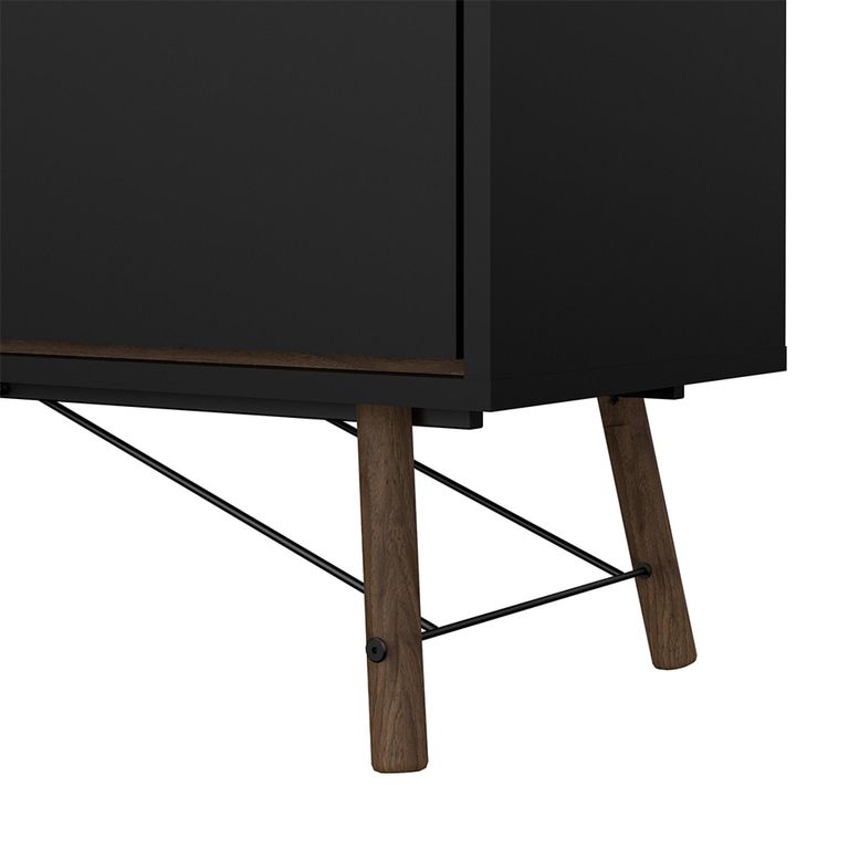 Ry Sideboard - 2 Door - 2 Drawer - Medium - Black