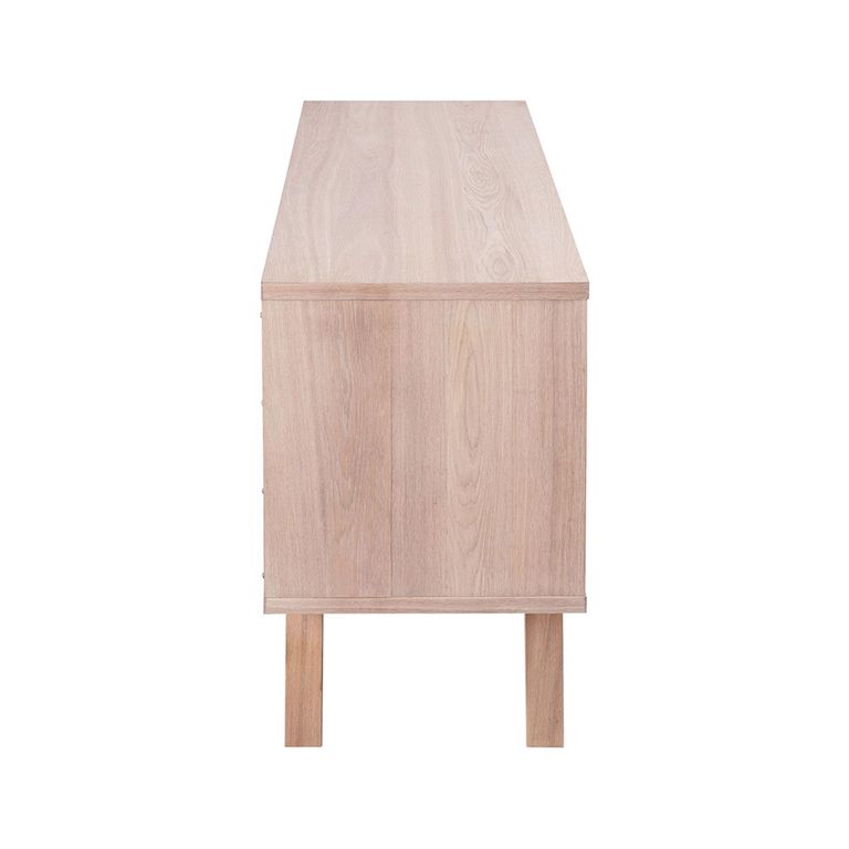 A-Line Sideboard - 1 Door - 4 Drawer - Medium - White Oak