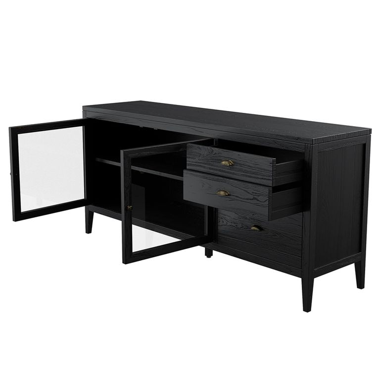 Elmhurst Sideboard - 2 Door 3 Drawer - Black