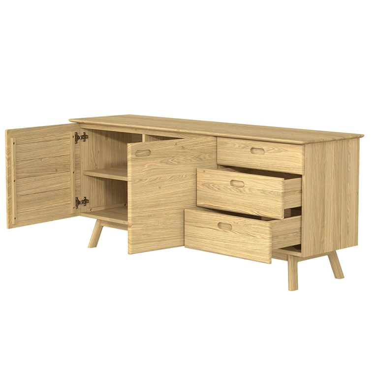 Hazlemere Sideboard - 2 Door 3 Drawer - Matt Lacquered
