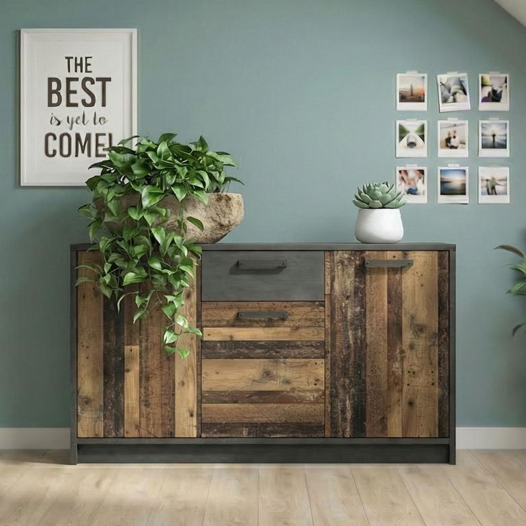 Brooklyn Sideboard - 3 Door - 1 Drawer - Medium - Rustic