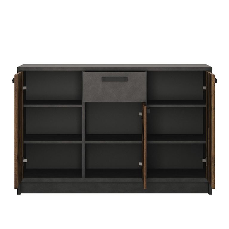 Brooklyn Sideboard - 3 Door - 1 Drawer - Medium - Rustic