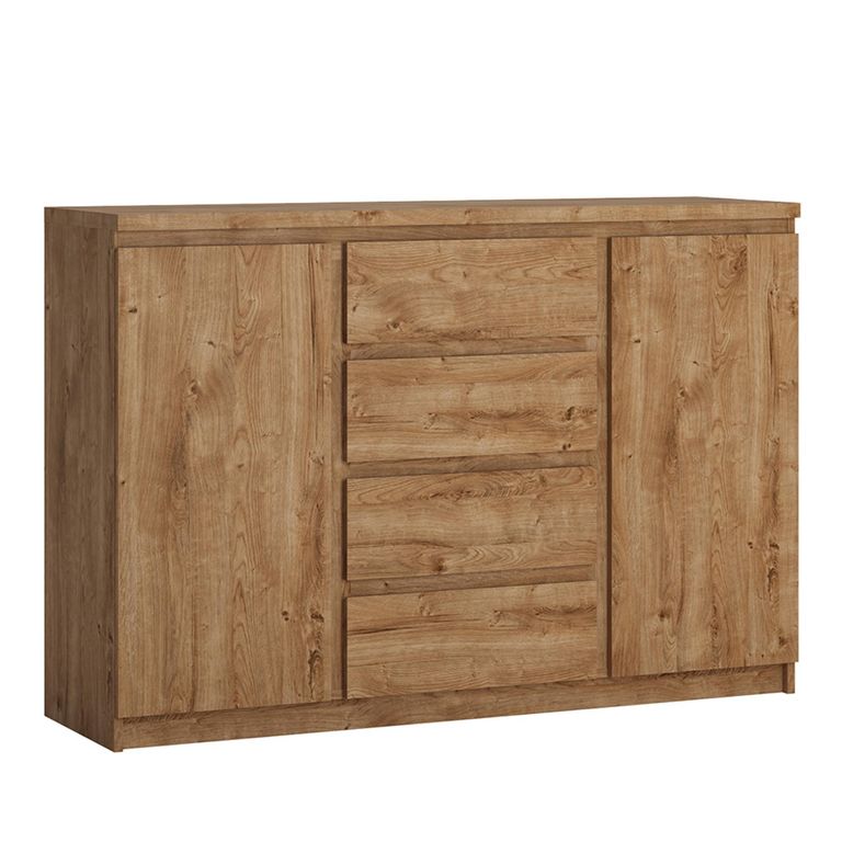 Fribo Sideboard - 2 Door - 4 Drawer - Medium - Oak