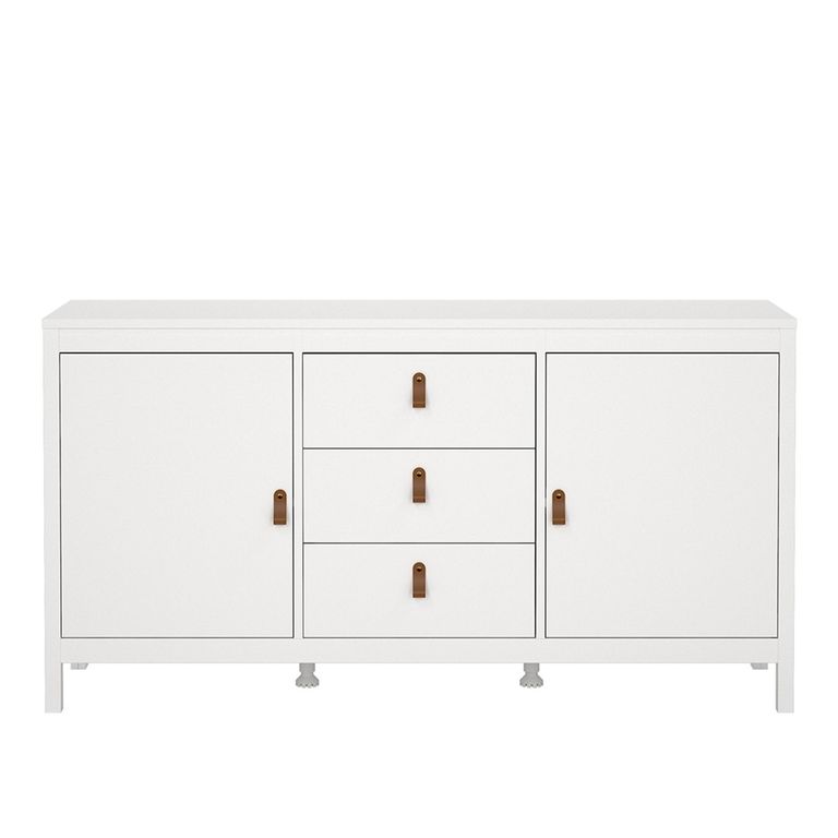 Barcelona Sideboard - 2 Door - 3 Drawer - Medium - White