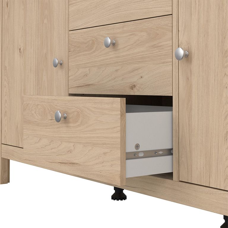 Madrid Sideboard - 2 Door - 3 Drawer - Medium - Jackson Hickory Oak
