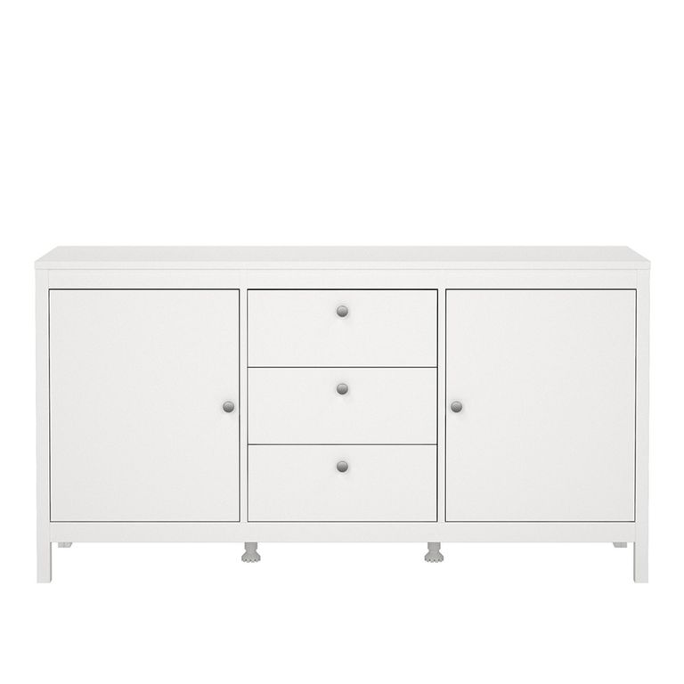 Madrid Sideboard - 2 Door - 3 Drawer - Medium - White