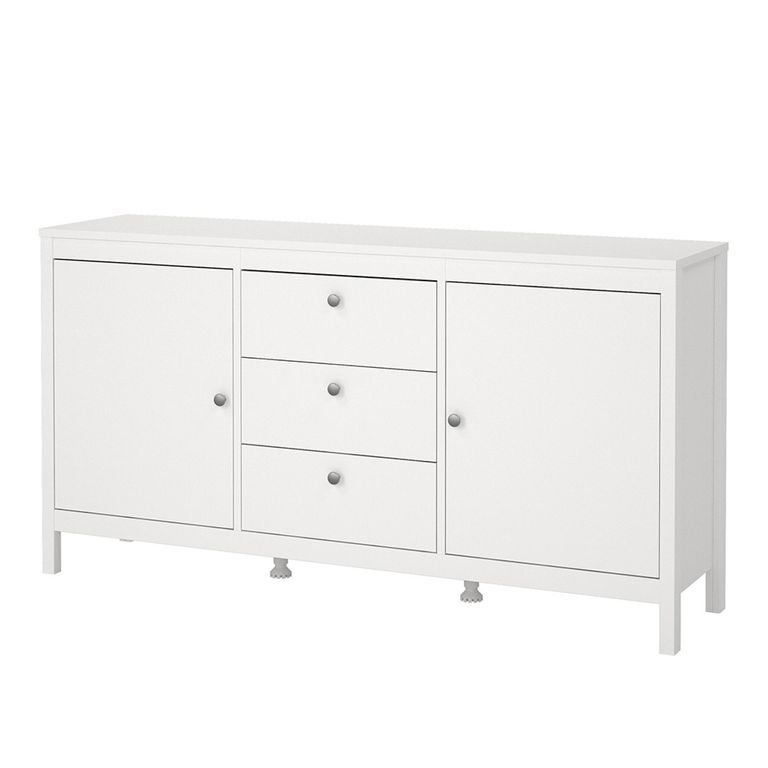 Madrid Sideboard - 2 Door - 3 Drawer - Medium - White