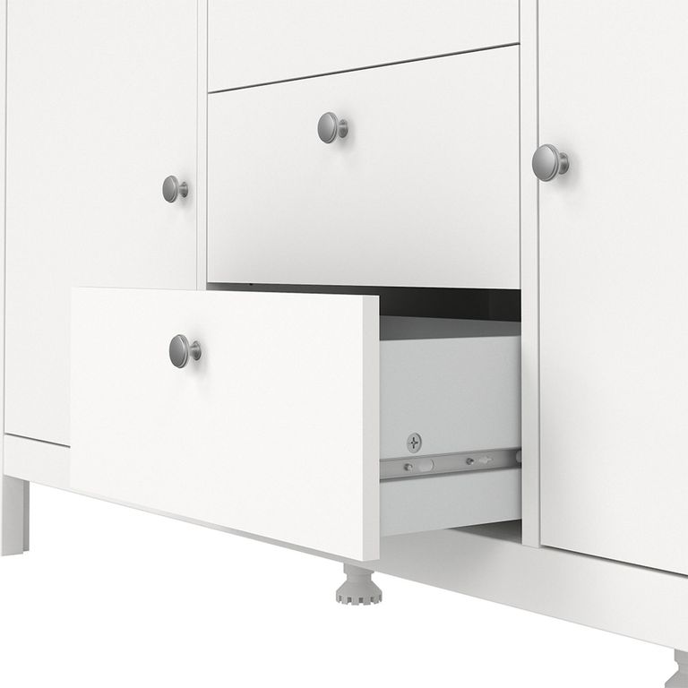 Madrid Sideboard - 2 Door - 3 Drawer - Medium - White