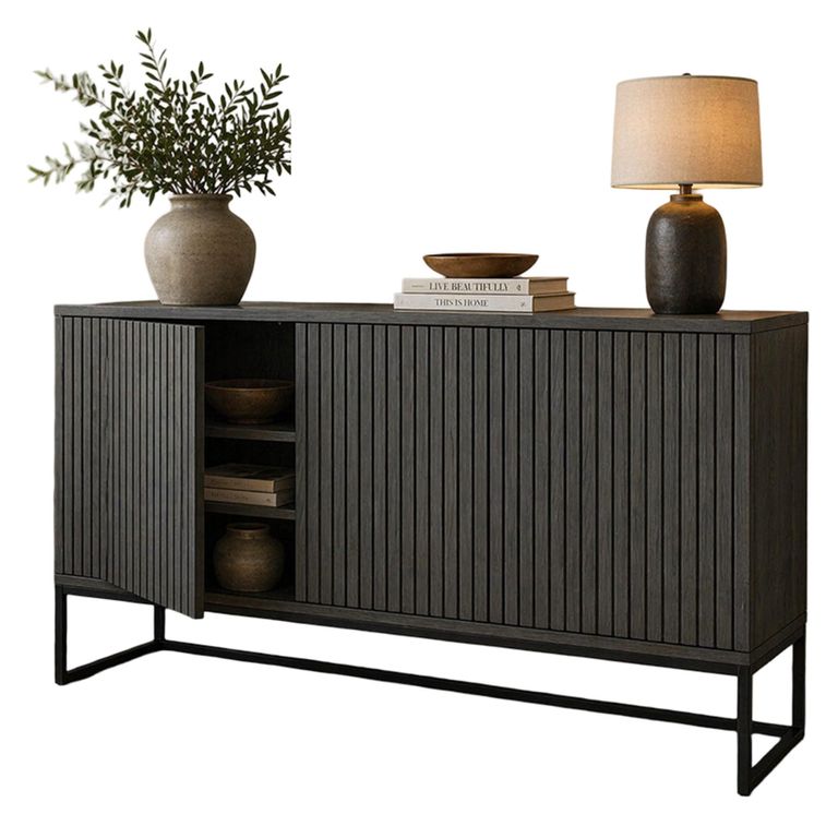 Timo Sideboard - 3 Door - Large - with Slatted Front - Oiled Ash - Variation Available