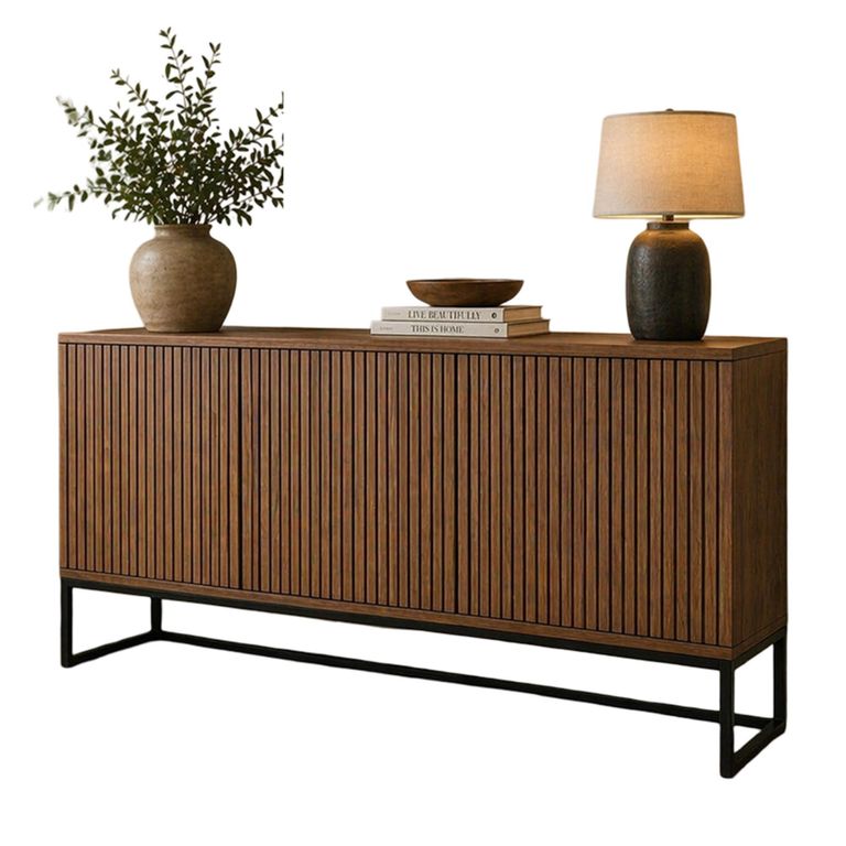 Timo Sideboard - 3 Door - Large - with Slatted Front - Oiled Walnut - Variation Available