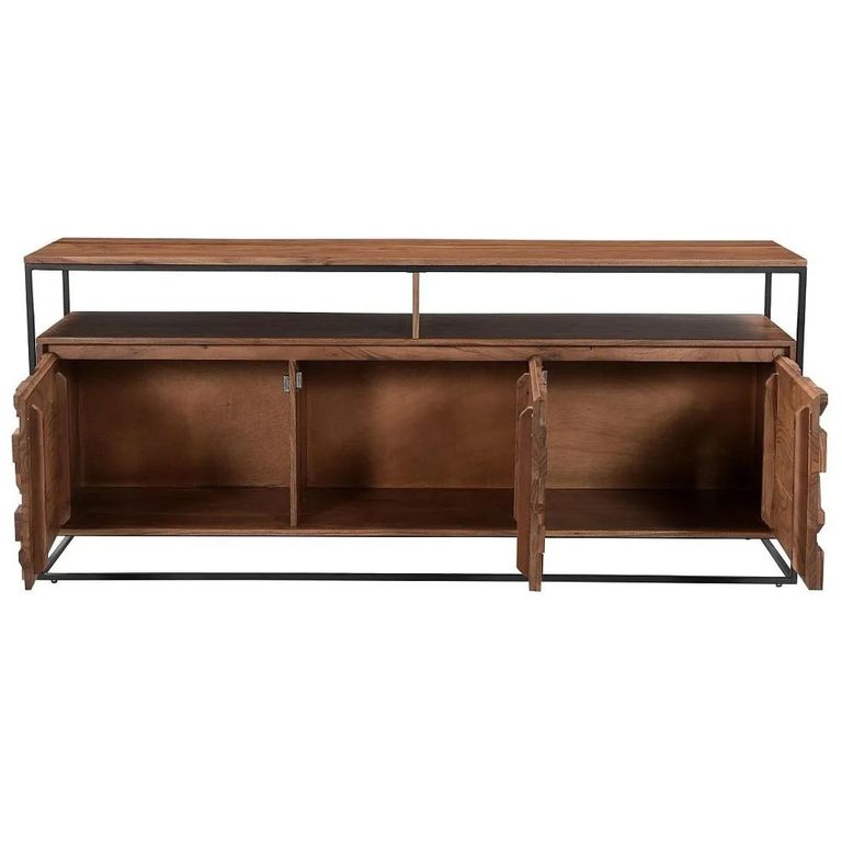 Axis Acacia Wood Sideboard - 3 Door - Geometric - Large - 175cm