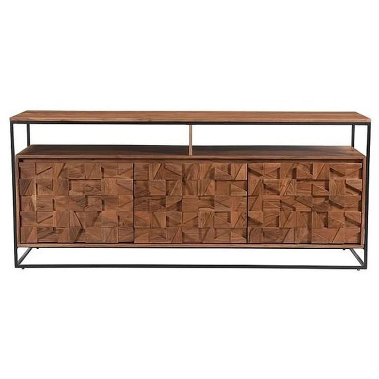Axis Acacia Wood Sideboard - 3 Door - Geometric - Large - 175cm