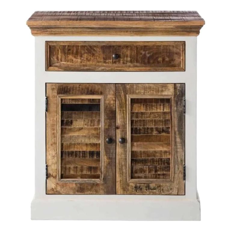 Alfie Sideboard - 2 Door - Compact - White - Mango Wood