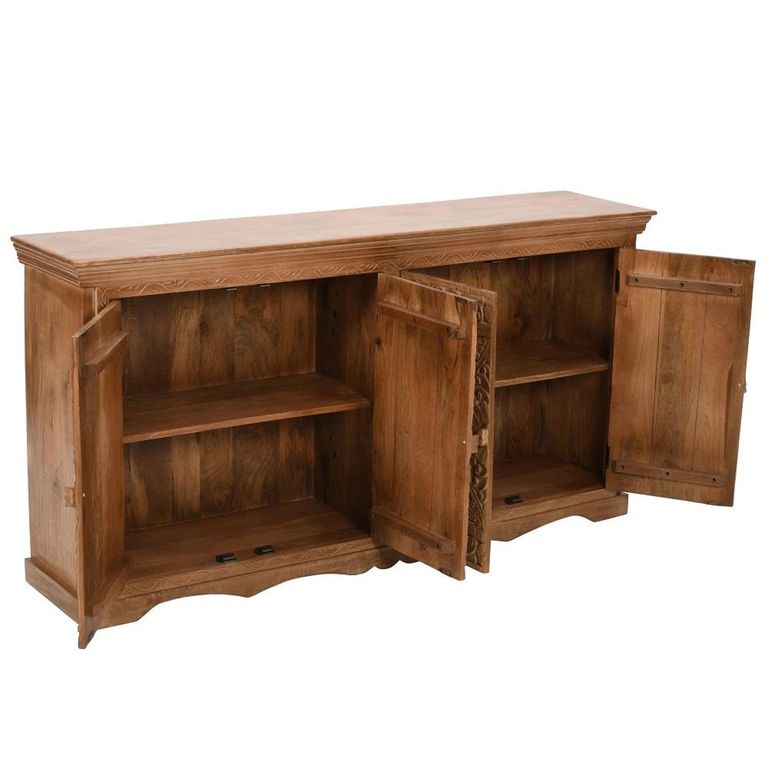 Artwork Carved Sideboard - 4 Door - Extra Large - Mango Wood