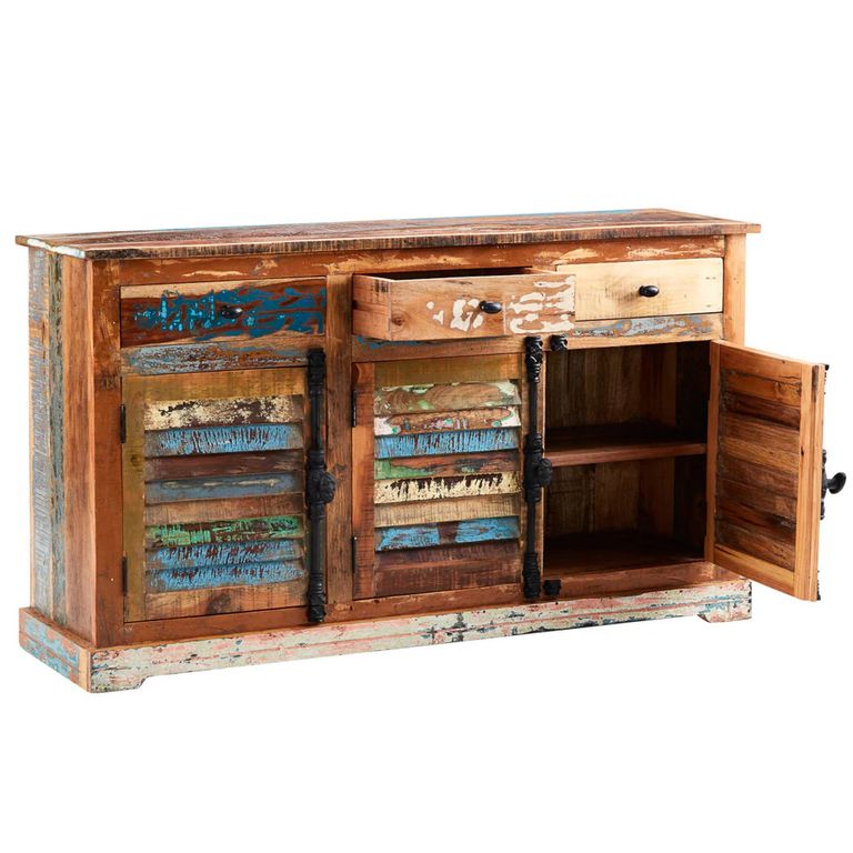 Coastal Sideboard - 3 Door - 3 Drawer - Large - Reclaimed Wood