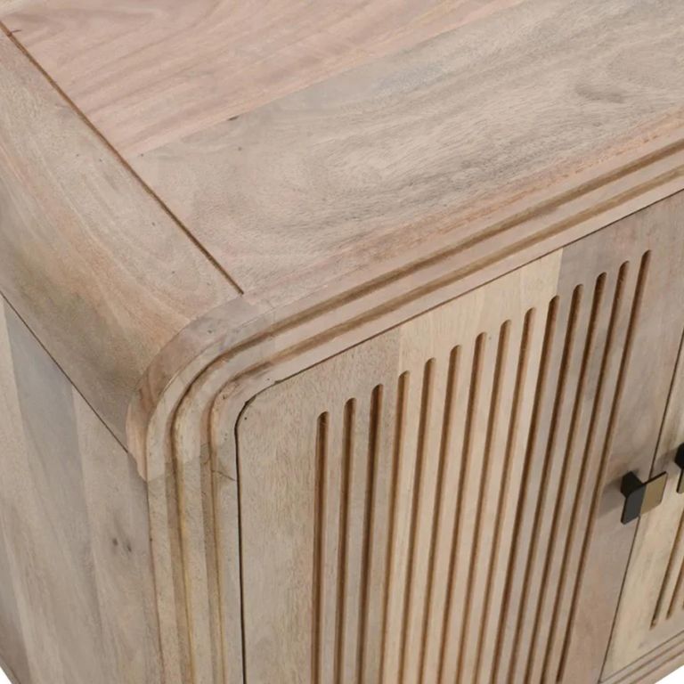 Hudson Sideboard - 4 Door - Large - Ribbed Carved - Mango Wood