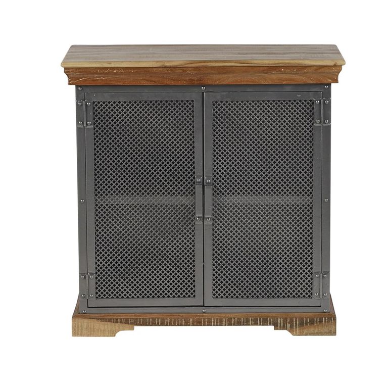 Metropolis Sideboard - 2 Door - Small - Industrial - Solid Wood and Metal