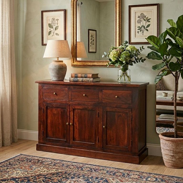 Jaipur Sideboard - 3 Door 3 Drawer - Medium - Solid Mango Wood