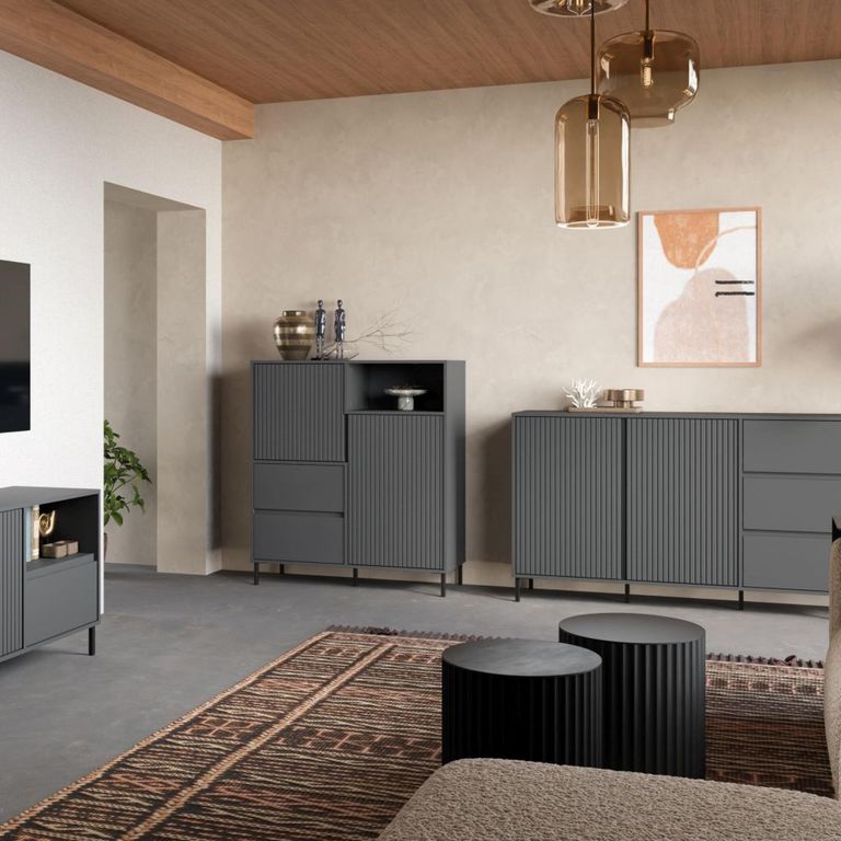Avenale Sideboard - 2 Door - 2 Drawer - Small - Anthracite