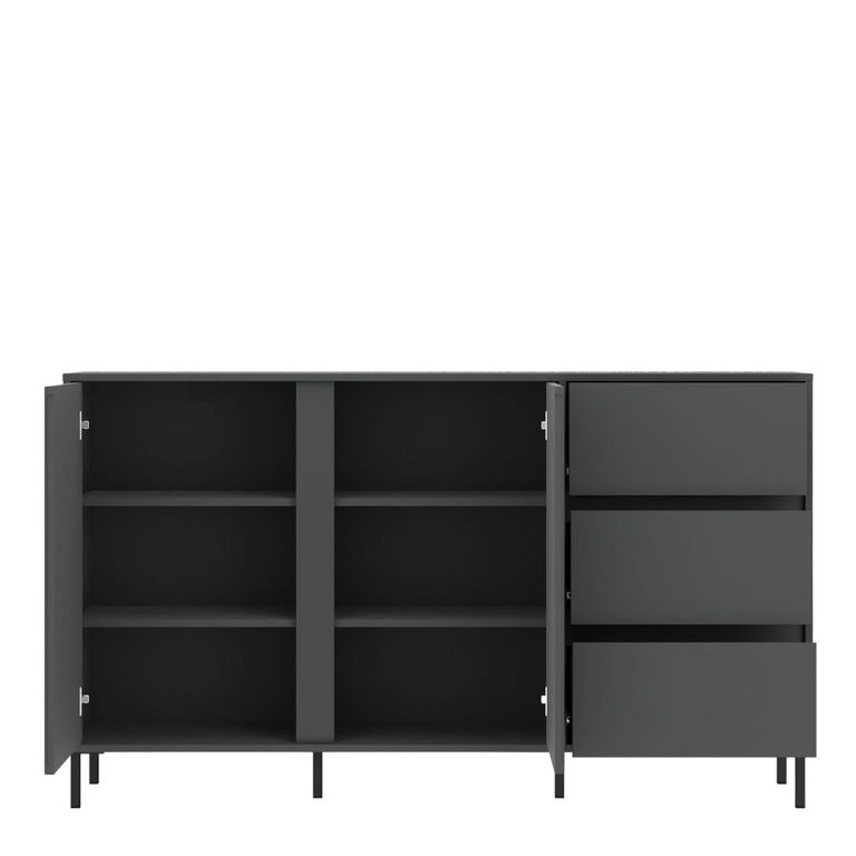 Avenale Sideboard - 2 Door - 3 Drawer - Medium - Anthracite