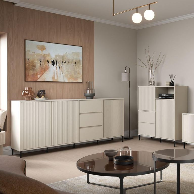 Avenale Sideboard - 3 Door - 3 Drawer - Extra Large - Cashmere