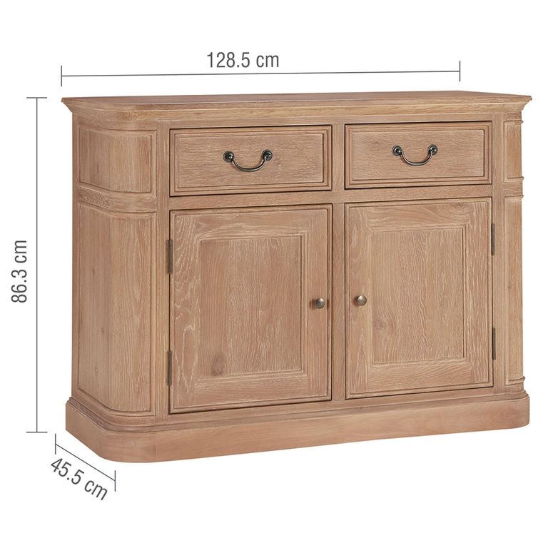 Cannes Sideboard - 2 Door 2 Drawer - Small - Timber Wood
