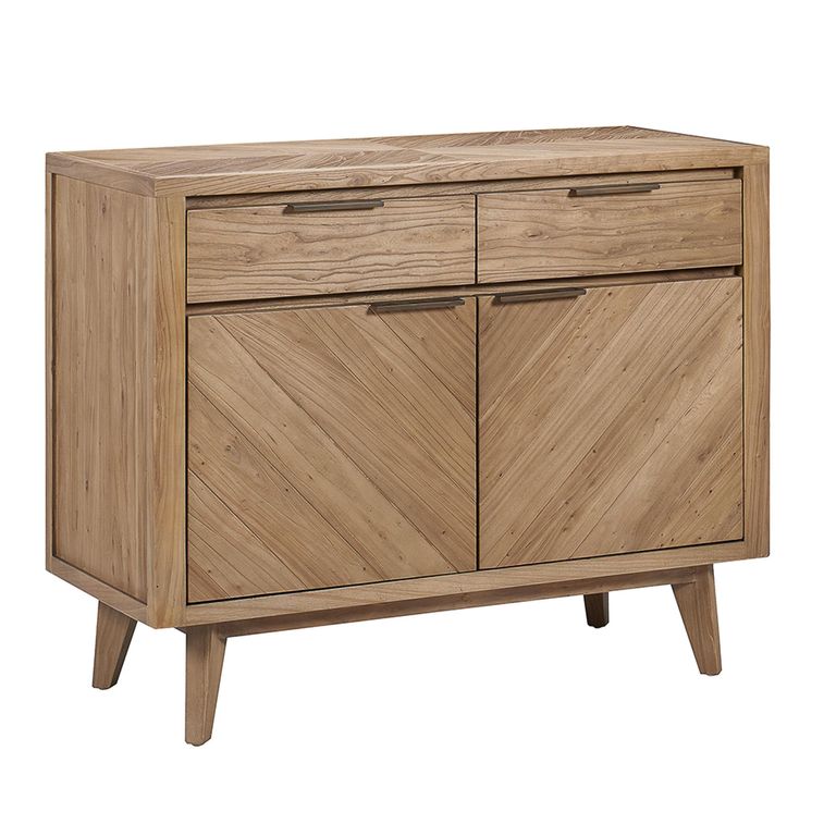 Sorrento Sideboard - 2 Door 2 Drawer - Small - Chevron - Elm Wood