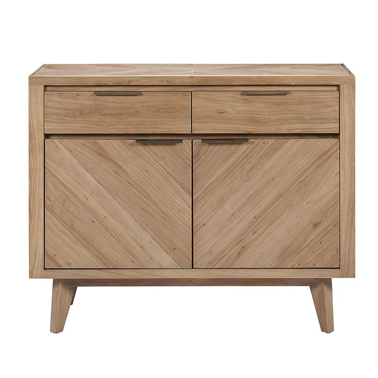 Sorrento Sideboard - 2 Door 2 Drawer - Small - Chevron - Elm Wood