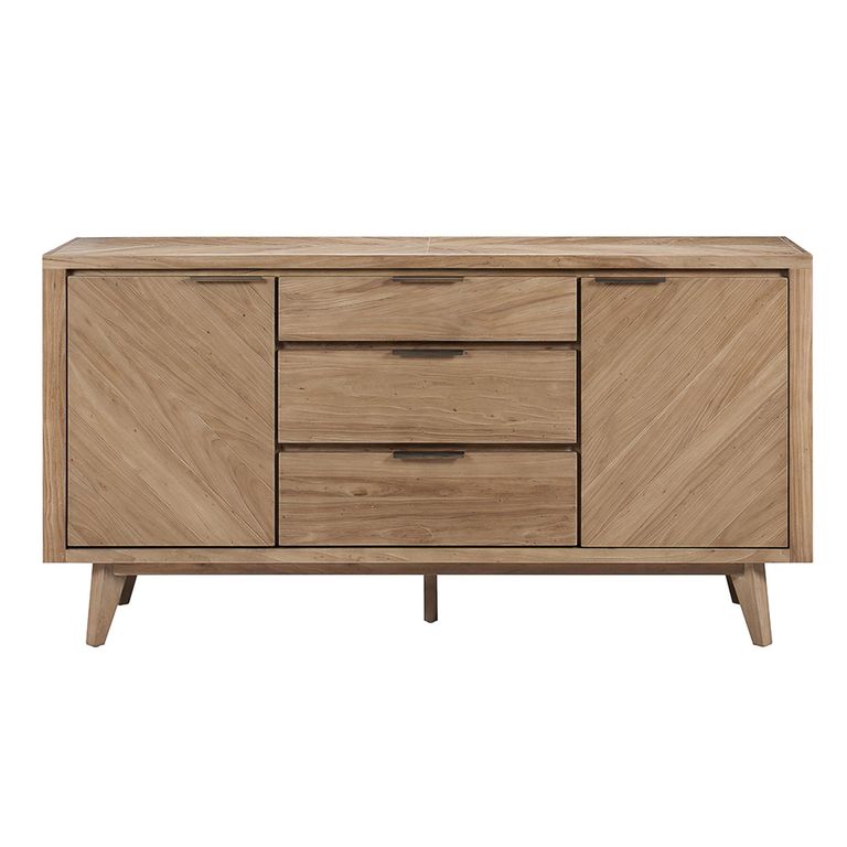 Sorrento Sideboard - 2 Door 3 Drawer - Large - Chevron - Elm Wood