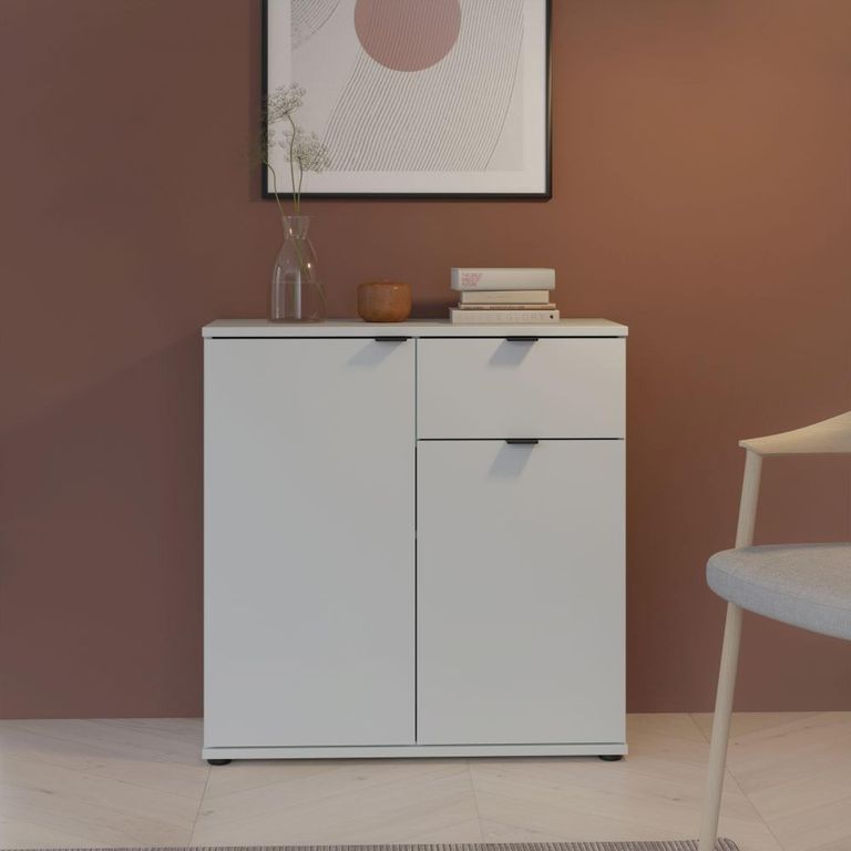 Ganymede Sideboard - 2 Door - 1 Drawer - Compact - Light Grey