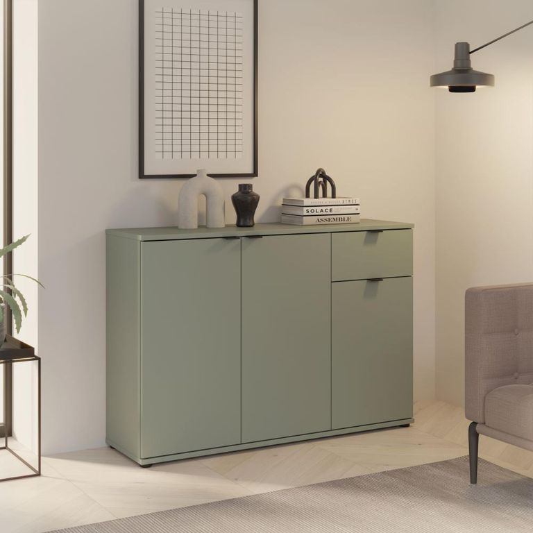 Ganymede Sideboard - 3 Door - 1 Drawer - Small - Sage Green